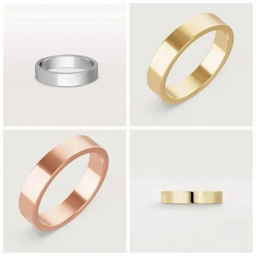 4Mm 5Mm 6Mm Rose Gold Fashion Rings with Box High Quality Designer Good Ring Couple Promise Never Fade Wedding Great Shopping 4You