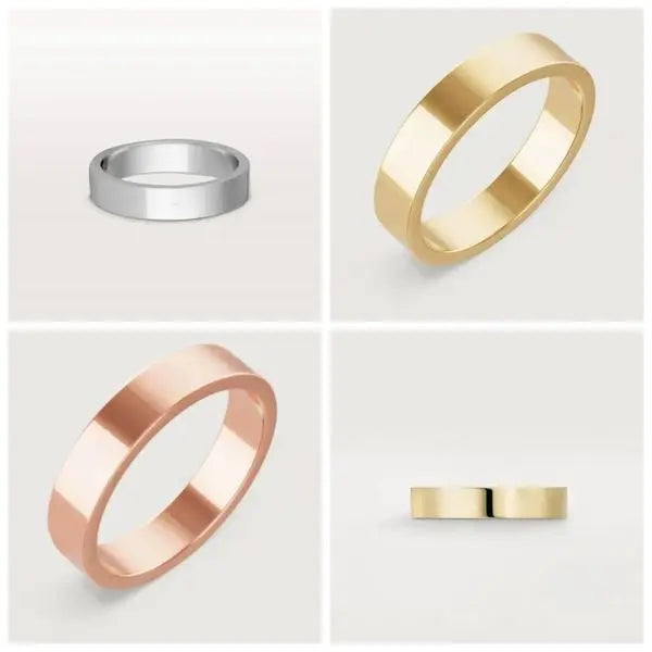 4Mm 5Mm 6Mm Rose Gold Fashion Rings with Box High Quality Designer Good Ring Couple Promise Never Fade Wedding Great Shopping 4You