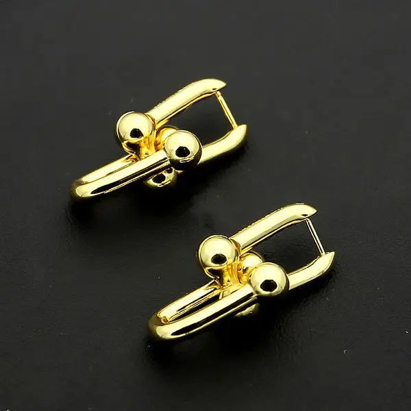 New Fashion Stainless luxury U earrings Designer Earring Chain Link Earrings for Women Man Wedding Party Jewelry Great Shopping 4You