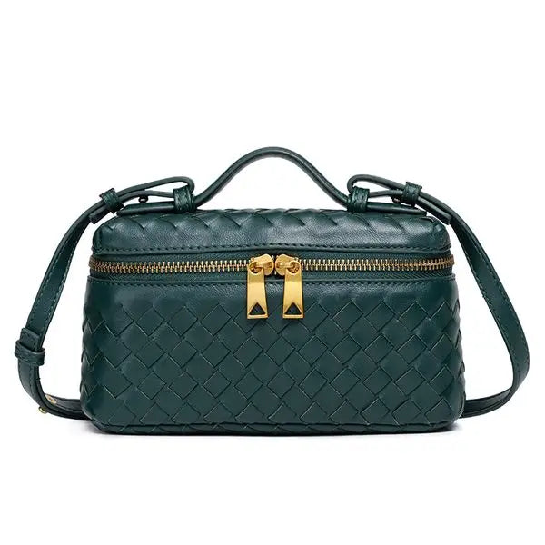 Luxury Bag Elegant designer crossbody shoulder bag made of durable handwoven material paired with stylish metal decorations and featuring exquisite zippers Great Shopping 4You