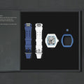 Atomic-Interchangeable Automatic (2-in-1)（IT） - Silver Blue / White Carbon Fiber+Dark Blue Fluororubber Tsarbomba Watch