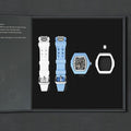 Atomic-Interchangeable Automatic (2-in-1)（IT） - Black White / Light Blue Fluororubber+White Fluororubber Tsarbomba Watch