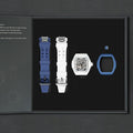 Atomic-Interchangeable Automatic (2-in-1)（IT） - Black White / White Carbon Fiber+Dark Blue Fluororubber Tsarbomba Watch