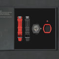 Atomic-Interchangeable Automatic (2-in-1)（IT） - Black / Black Fluororubber+Red Fluororubber Tsarbomba Watch