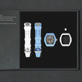 Atomic-Interchangeable Automatic (2-in-1)（IT） - Black / Light Blue Fluororubber+White Fluororubber Tsarbomba Watch