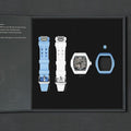 Atomic-Interchangeable Automatic (2-in-1)（IT） - Black / White Carbon Fiber+Light Blue Fluororubber Tsarbomba Watch