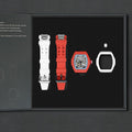 Atomic-Interchangeable Automatic (2-in-1)（IT） - Silver Blue / White Fluororubber+Red Fluororubber Tsarbomba Watch