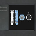 Atomic-Interchangeable Automatic (2-in-1)（IT） - Silver Blue / Light Blue Fluororubber+White Fluororubber Tsarbomba Watch