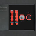 Atomic-Interchangeable Automatic (2-in-1)（IT） - Silver Blue / Red Carbon Fiber+Red Fluororubber Tsarbomba Watch