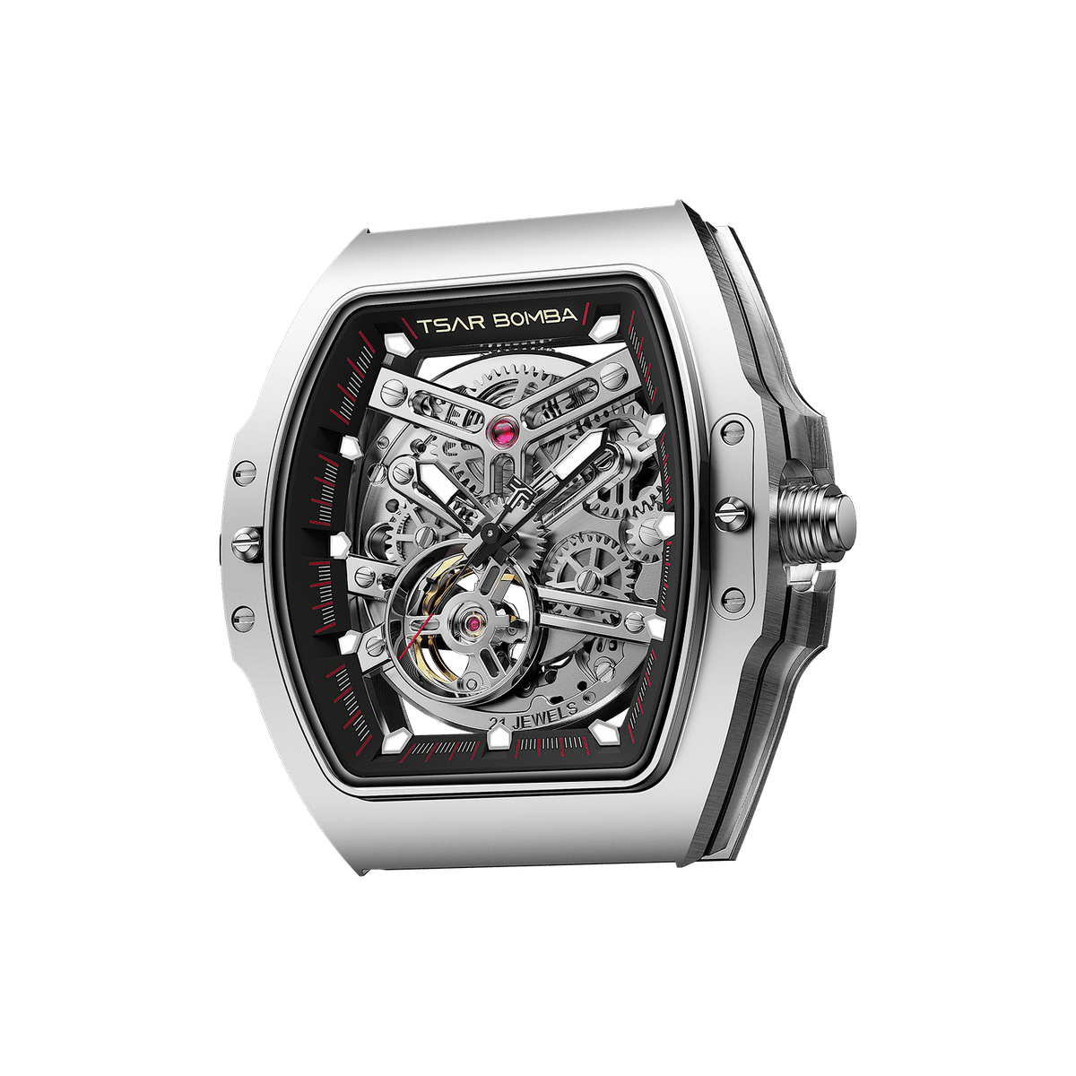 Atomic Interchangeable Watch Head - Automatic-Silver Black
