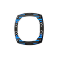 Dark Matter Interchangeable Automatic Watch Bezel - Carbon Fiber Blue