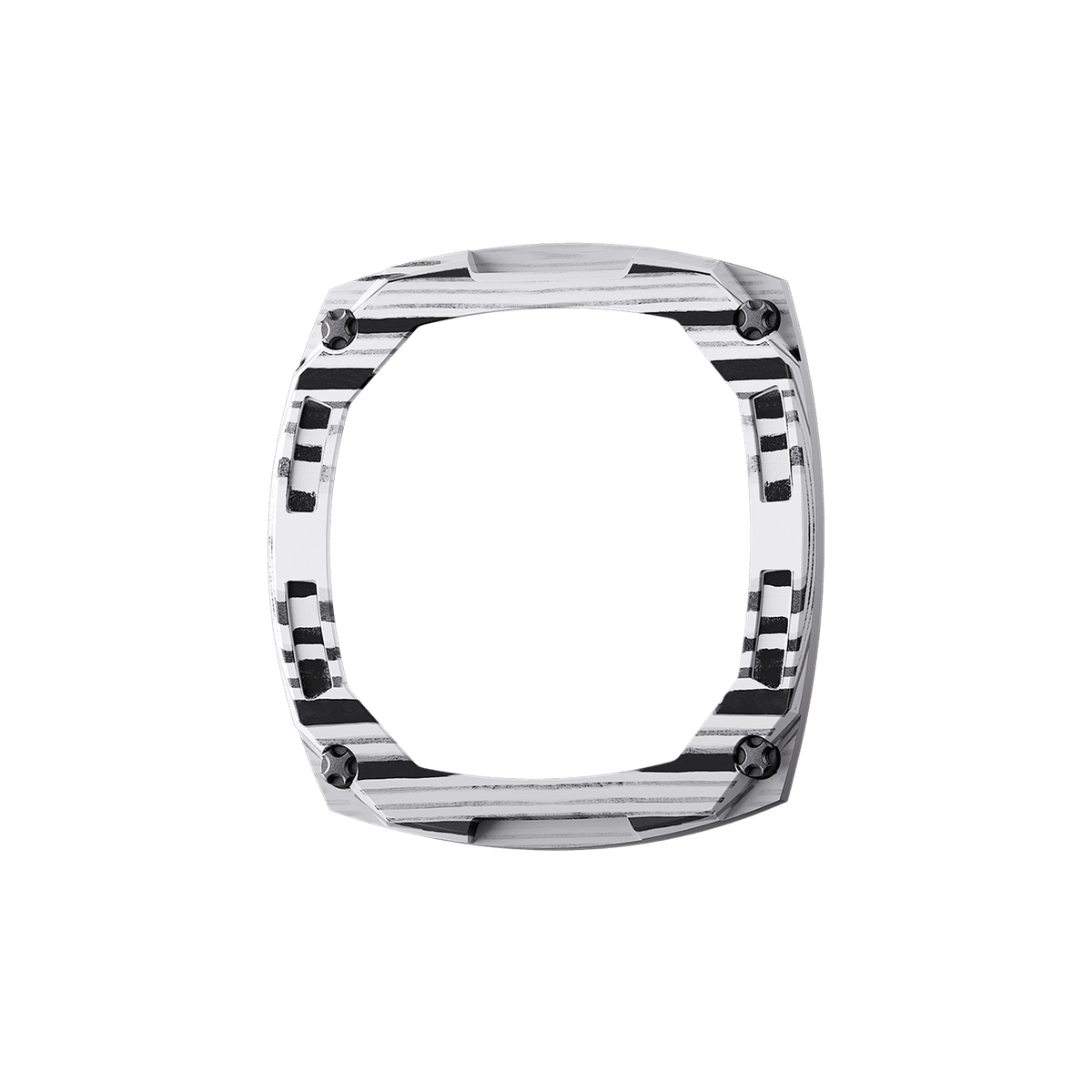 Dark Matter Interchangeable Automatic Watch Bezel - Carbon Fiber White