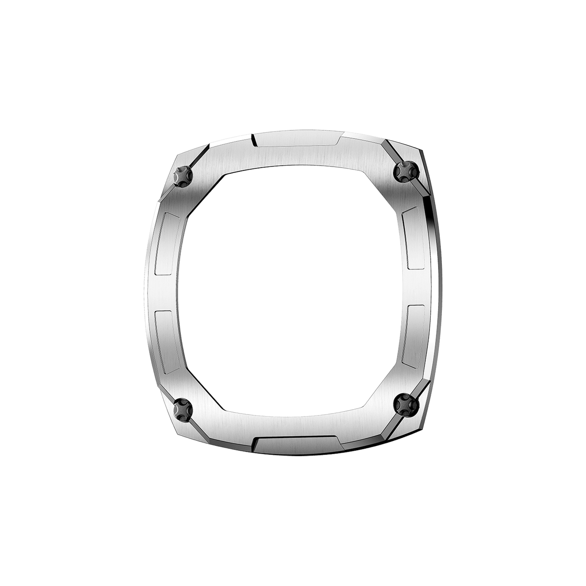 Dark Matter Interchangeable Automatic Watch Bezel - Stainless Steel Silver
