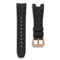 Reactor Interchangeable Strap - Fluororubber-Black (Gold Clasp)