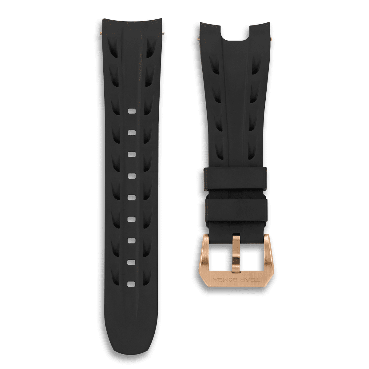 Reactor Interchangeable Strap - Fluororubber-Black (Gold Clasp)