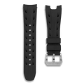 Reactor Interchangeable Strap - Fluororubber-Black (Silver Clasp)