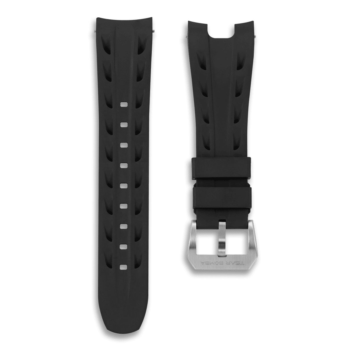 Core Decay Strap - Fluororubber-Black (Silver Clasp)