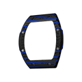 Atomic Interchangeable Bezel - Carbon Fiber-Black Blue
