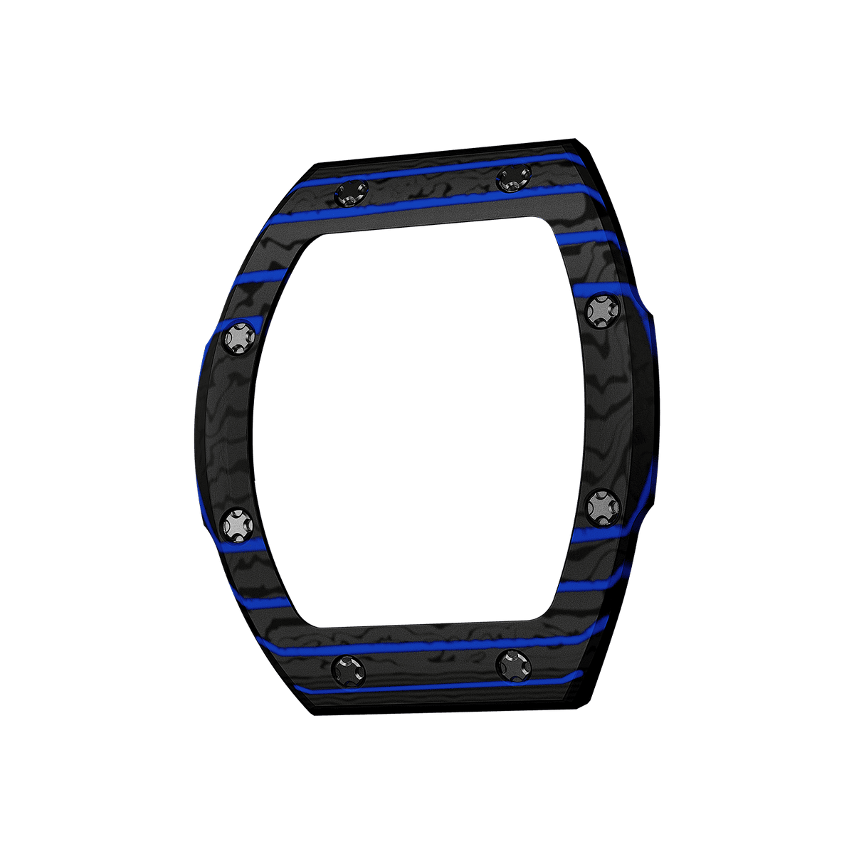 Atomic Interchangeable Bezel - Carbon Fiber-Black Blue