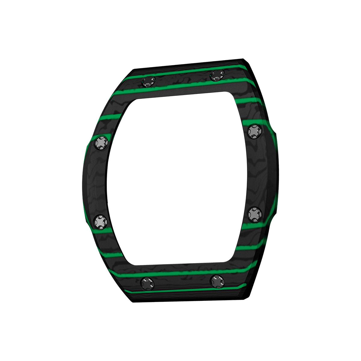 Atomic Interchangeable Bezel - Carbon Fiber-Black Green