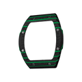 Carbon Fiber Bezel - Carbon Fiber-Black Green