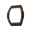 Atomic Interchangeable Bezel - Carbon Fiber-Black Orange