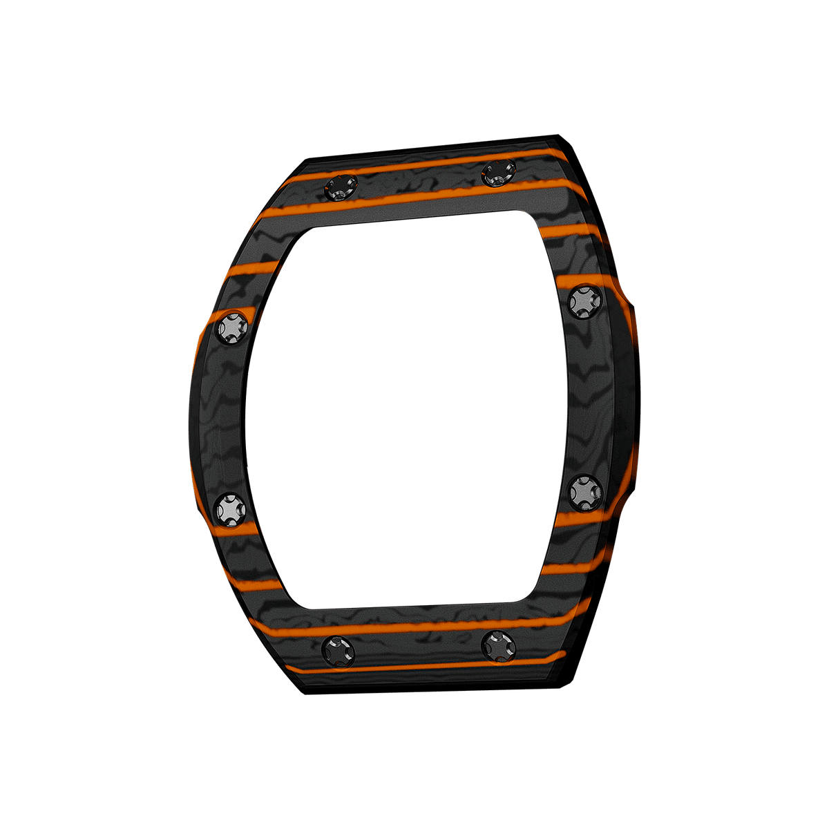Atomic Interchangeable Bezel - Carbon Fiber-Black Orange