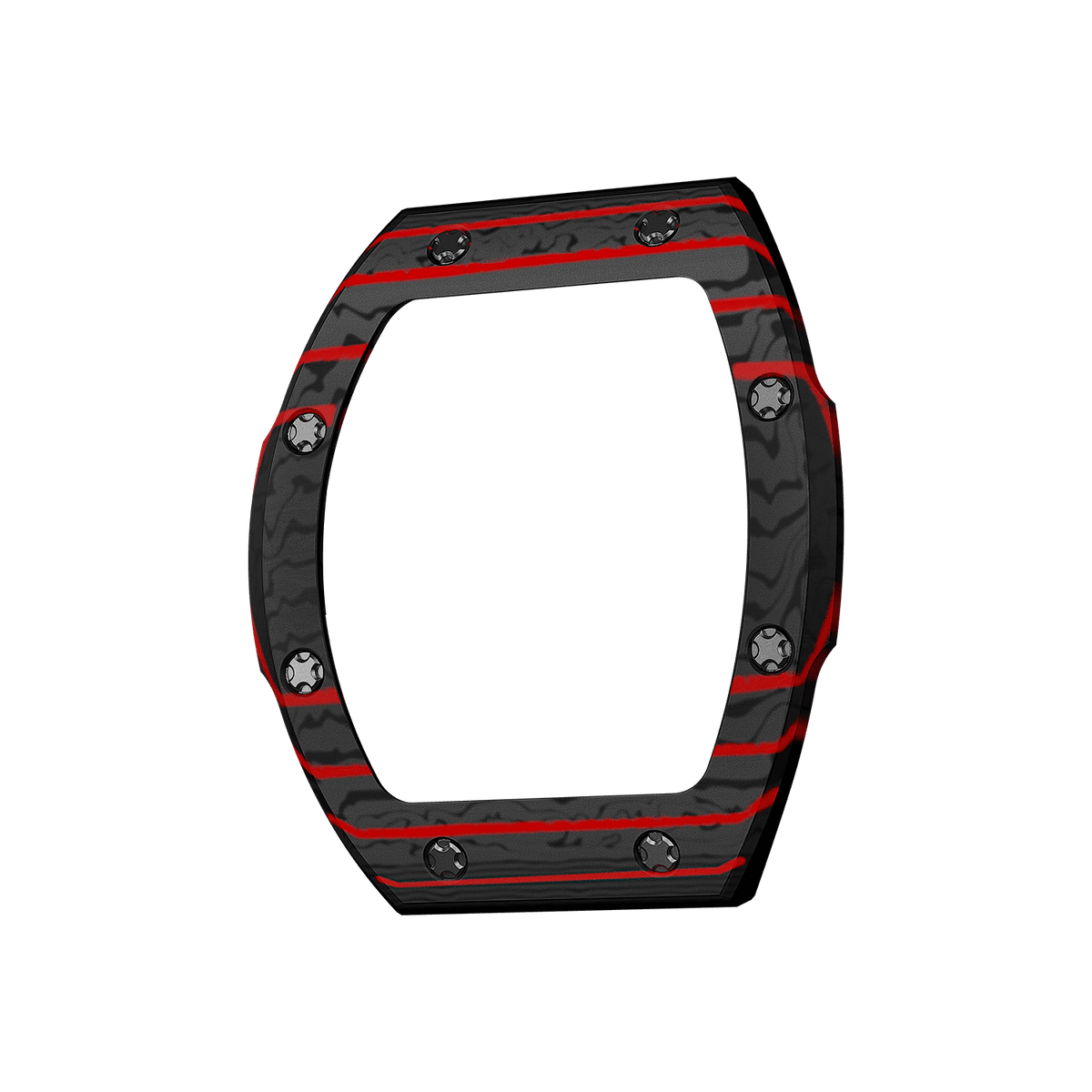 Carbon Fiber Bezel - Carbon Fiber-Black Red