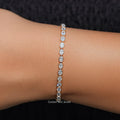 East West Oval Cut Lab Diamond Tennis Bracelet