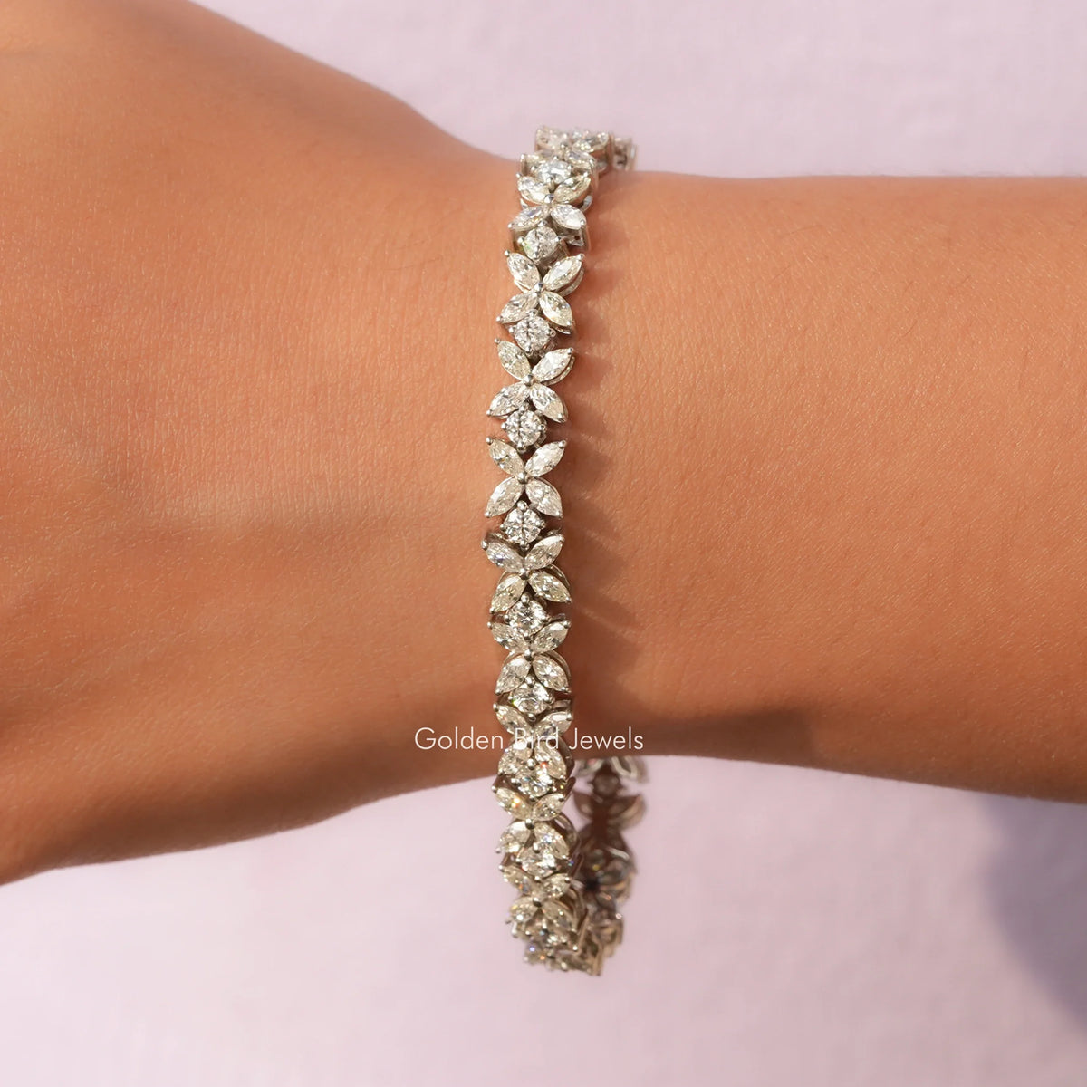 Marquise And Round Lab Diamond Multi Stone Bracelet