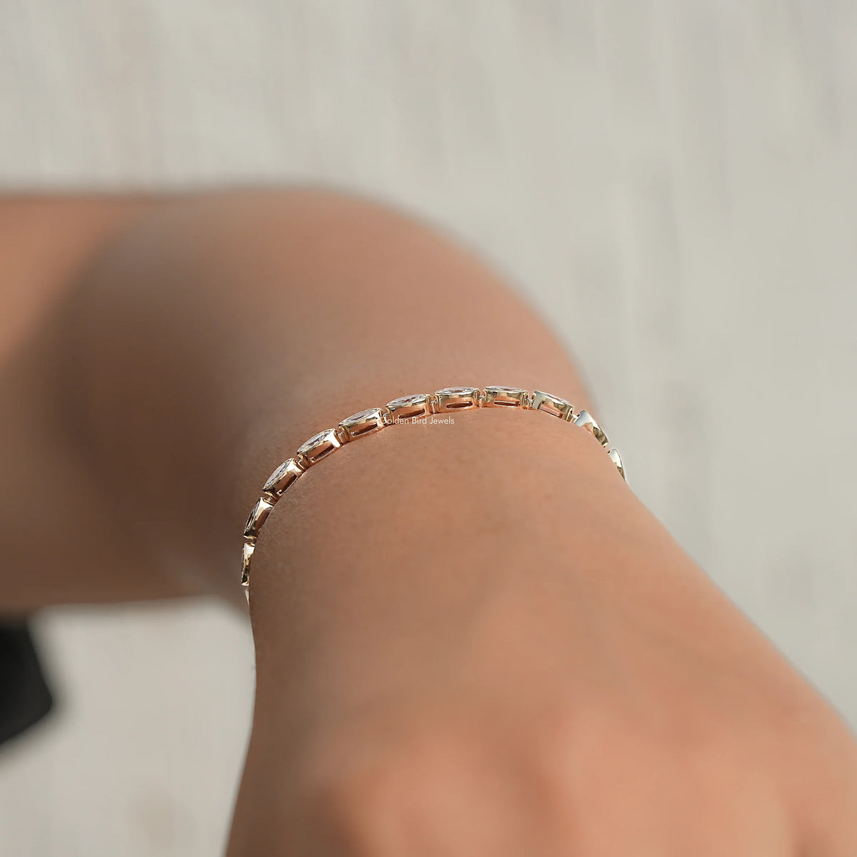 East West Marquise Cut Lab Diamond Tennis Bracelet