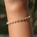 Round Cut Moissanite Gold Tennis Bracelet