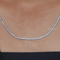 Round Moissanite Tennis Necklace