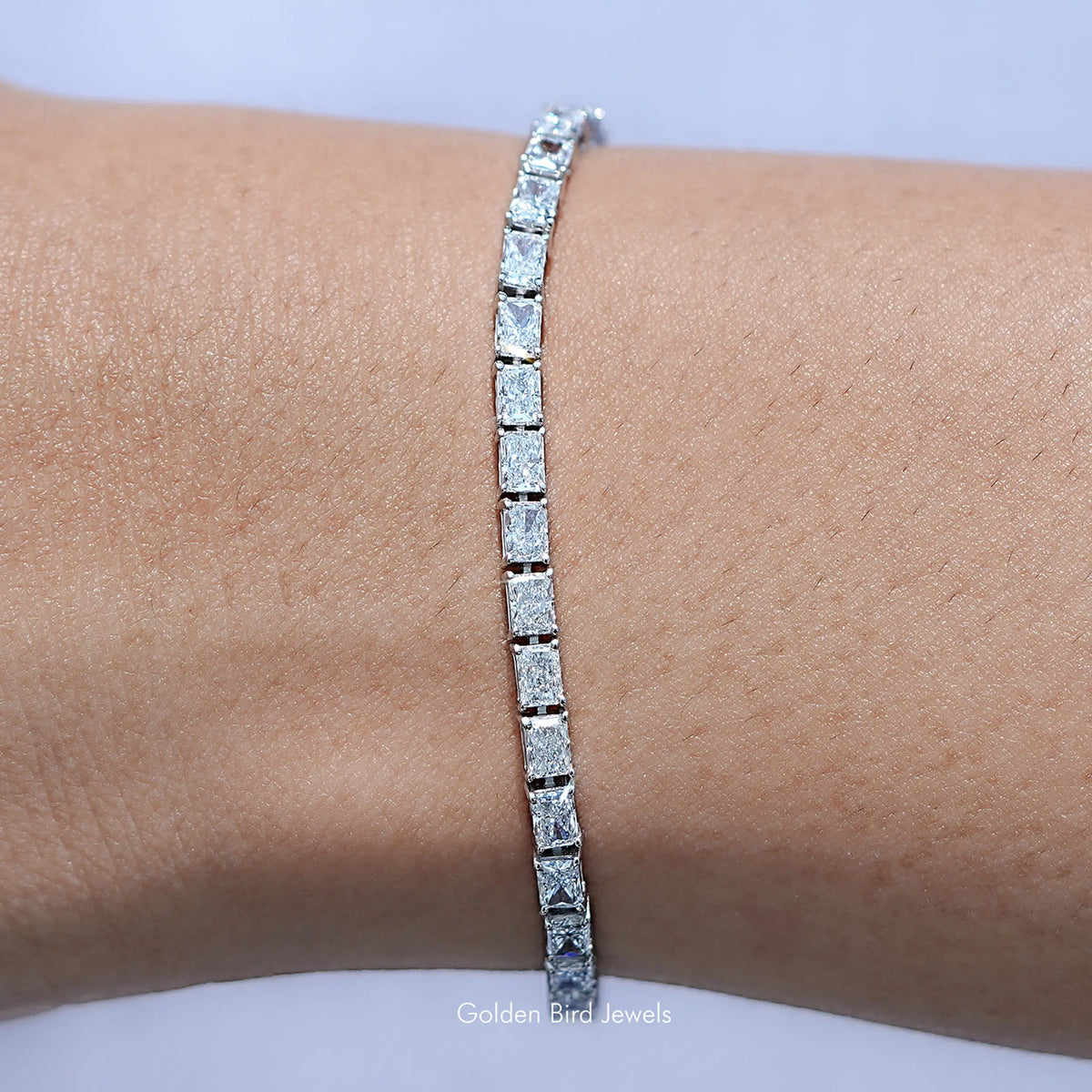 Radiant Cut Lab Grown Diamond Tennis Bracelet