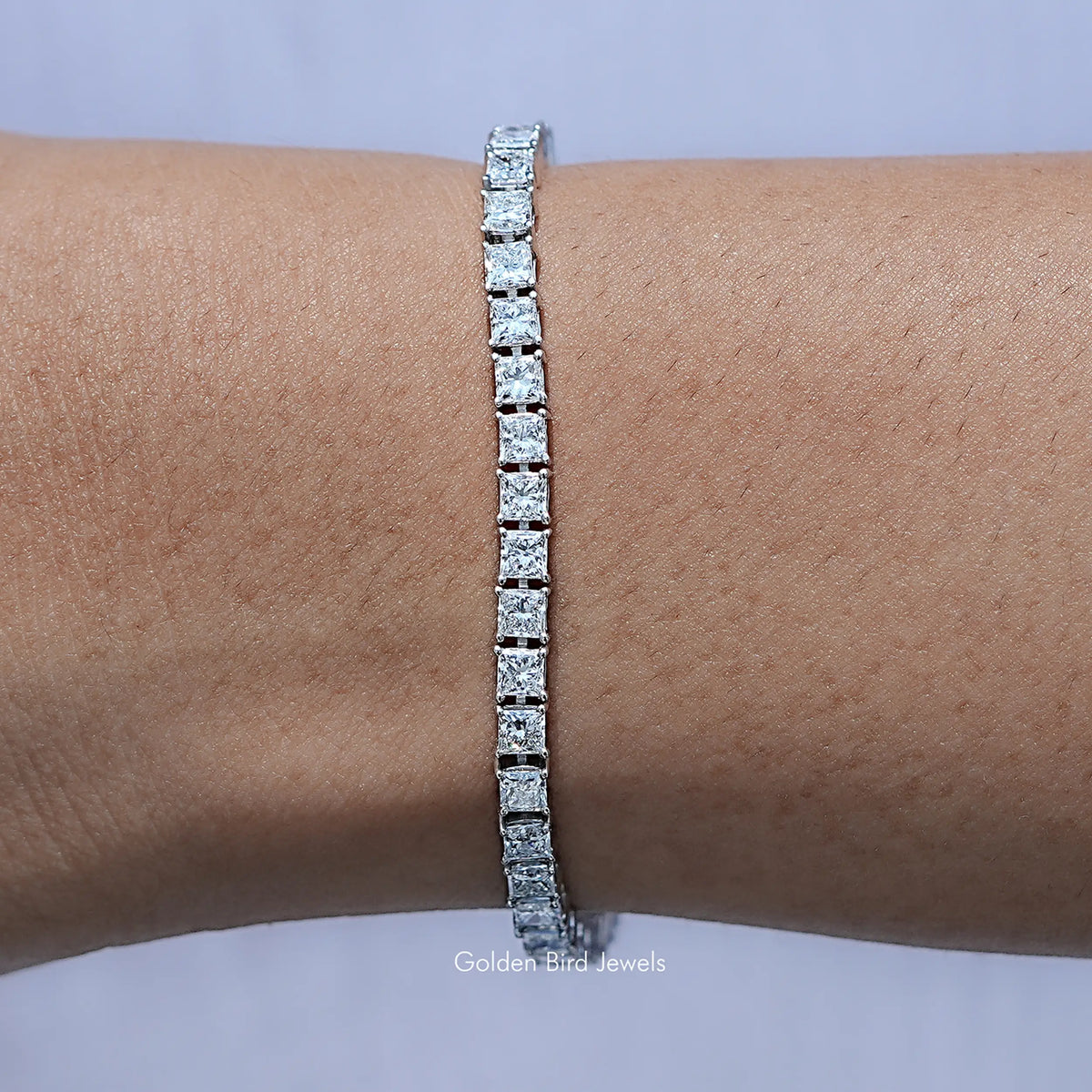 Princess Cut Lab Diamond Tennis Bracelet