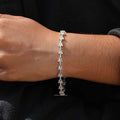 Pear And Baguette Moissanite Floral Bracelet