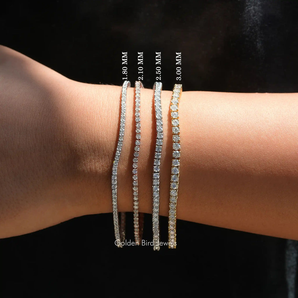 Round Cut Moissanite Tennis Wedding Bracelet