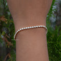 Round Cut Lab Diamond Bezel Set Tennis Bracelet