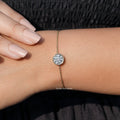 Round Lab Diamond Solitaire Chain Bracelet