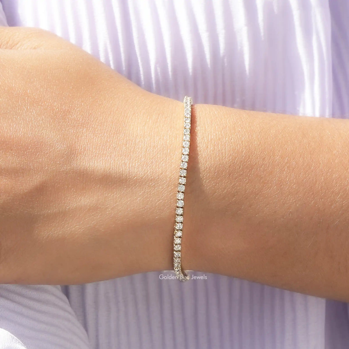 Round Cut Lab Diamond Tennis Bracelet