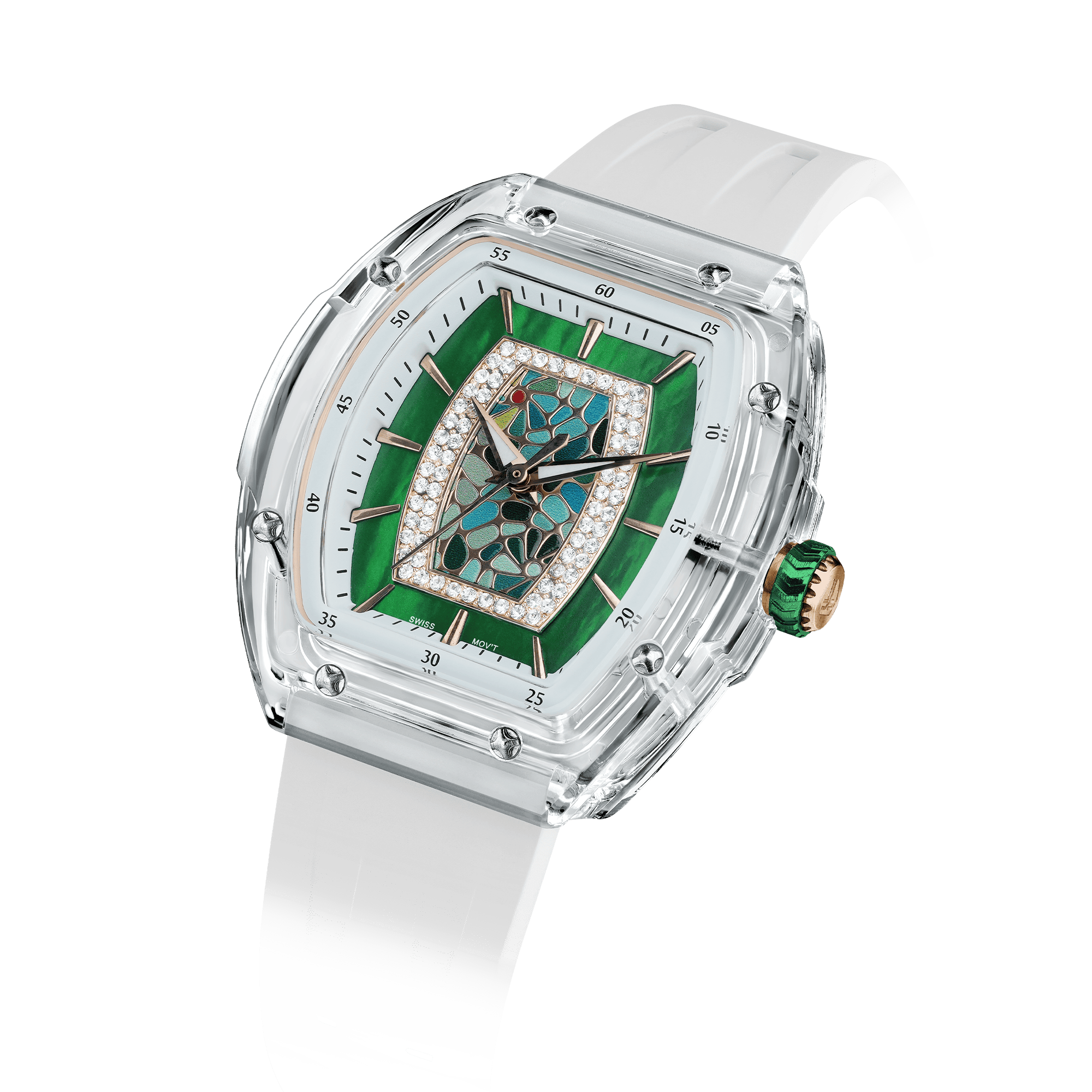 Nucleus Femme 2-TB8219 - White Green TSAR BOMBA Watch
