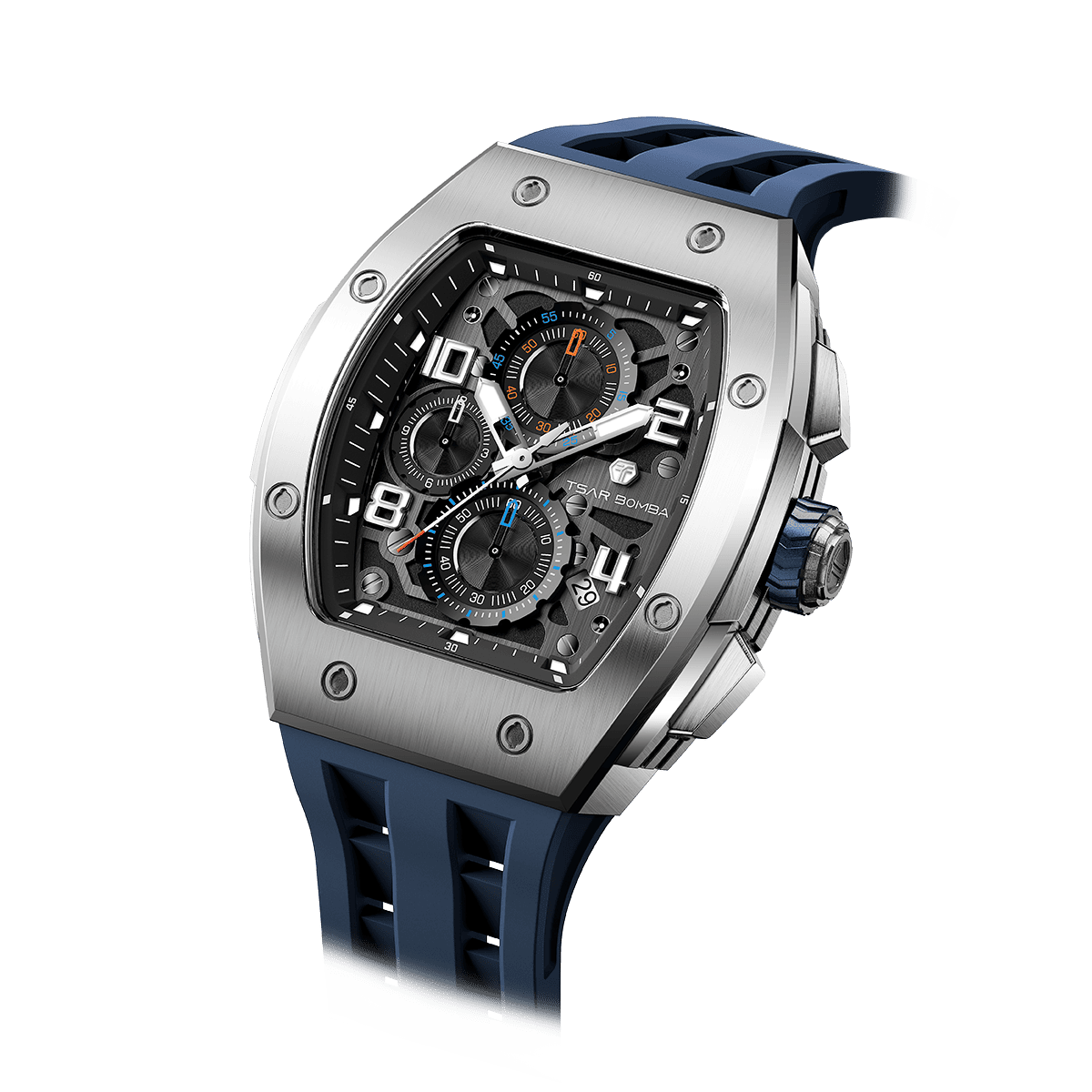Elemental-TB8224Q - Silver Blue Tsarbomba Watch