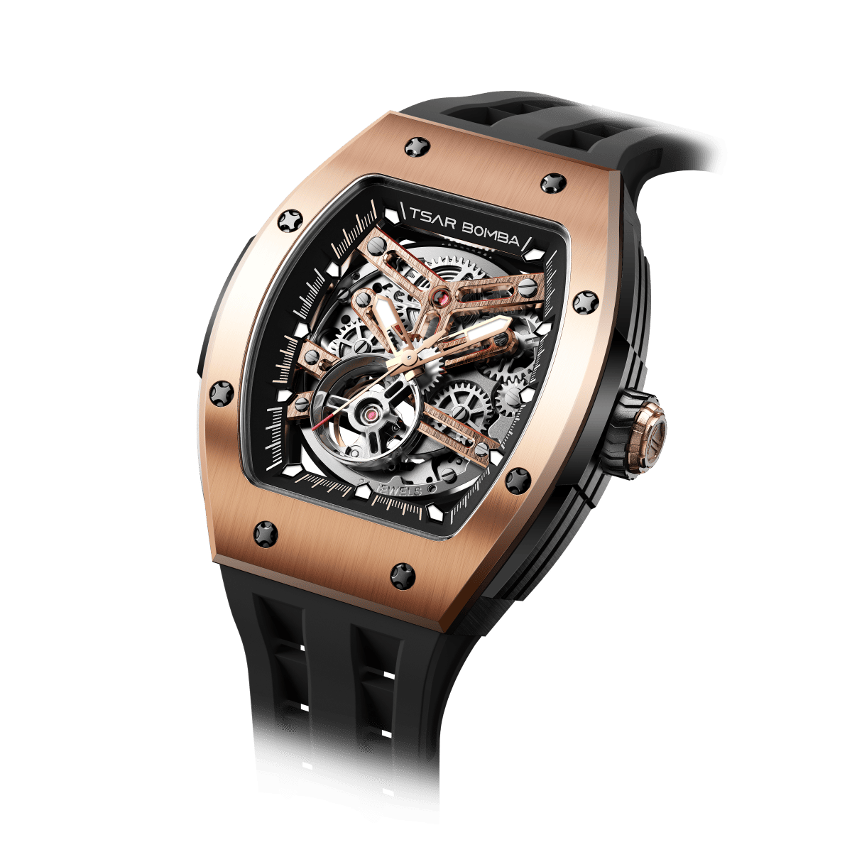 Elemental-TB8228A - Rose Gold Black Tsarbomba Watch