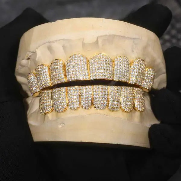 Custom Made Personalized Vvs Vvs1 Moissanite Diamond Mens Hip Hop 14k White Gold Iced Out 18k Gold Plate Grillz Teeth Decoration Great Shopping 4You