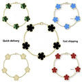 Four leaf clover bracelet charm designer bracelets for women gold bracelet luxury jewelry mother of pearl moissanite black red bracelet designer fast shipping Great Shopping 4You