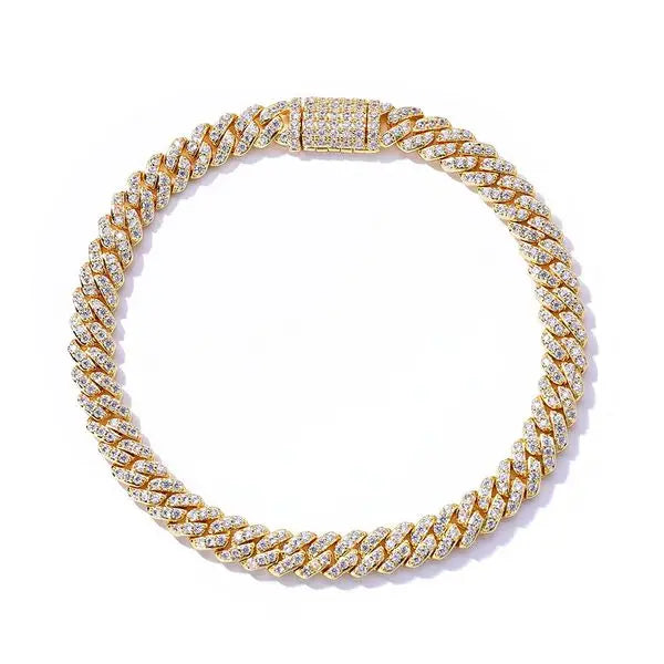 bracelet designer bracelet mens bracelet Luxury 6mm Cubic Zirconia Men's Bracelet Fashionable Single Row Hip Hop Jewelry bracelets bracelet men braclet Great Shopping 4You