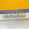 Earrings Designer for Women New Luxury Diamond Stud Earrings 18K Gold 925 Silver Plated Earrings High Quality Classic Plaid Earrings Wedding Jewelry Great Shopping 4You