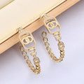 Tassel Stud Long Earring Dangle Crystal Geometric Luxury Women Rhinestone Pearl Wedding Party Jewerlry Accessories Great Shopping 4You