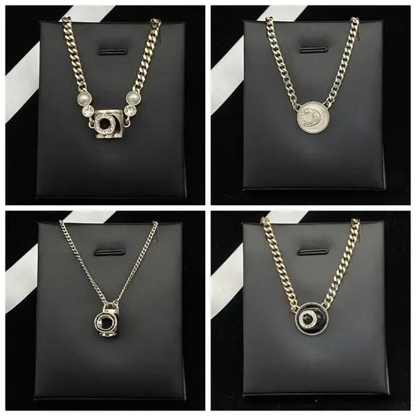 Designer Classic Pendant Necklaces Crystal Rhinestone Necklace Chain for Women Wedding Jewelry Accessories Christmas Gifts Great Shopping 4You