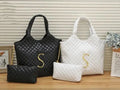 Top quality oversized quilted sheep leather shopping bags large capacity Leather Totes women's leisure Hobo Shoulder Bags with women's Fashi Great Shopping 4You